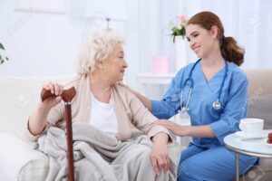 caregivers at nursing home