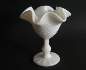 milk glass vase