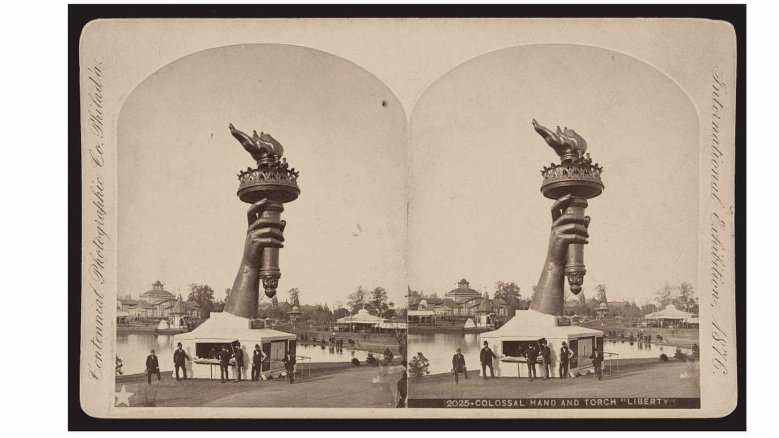 Bartholdi's "Liberty"- Hand and Torch; from PhillyHistory.com